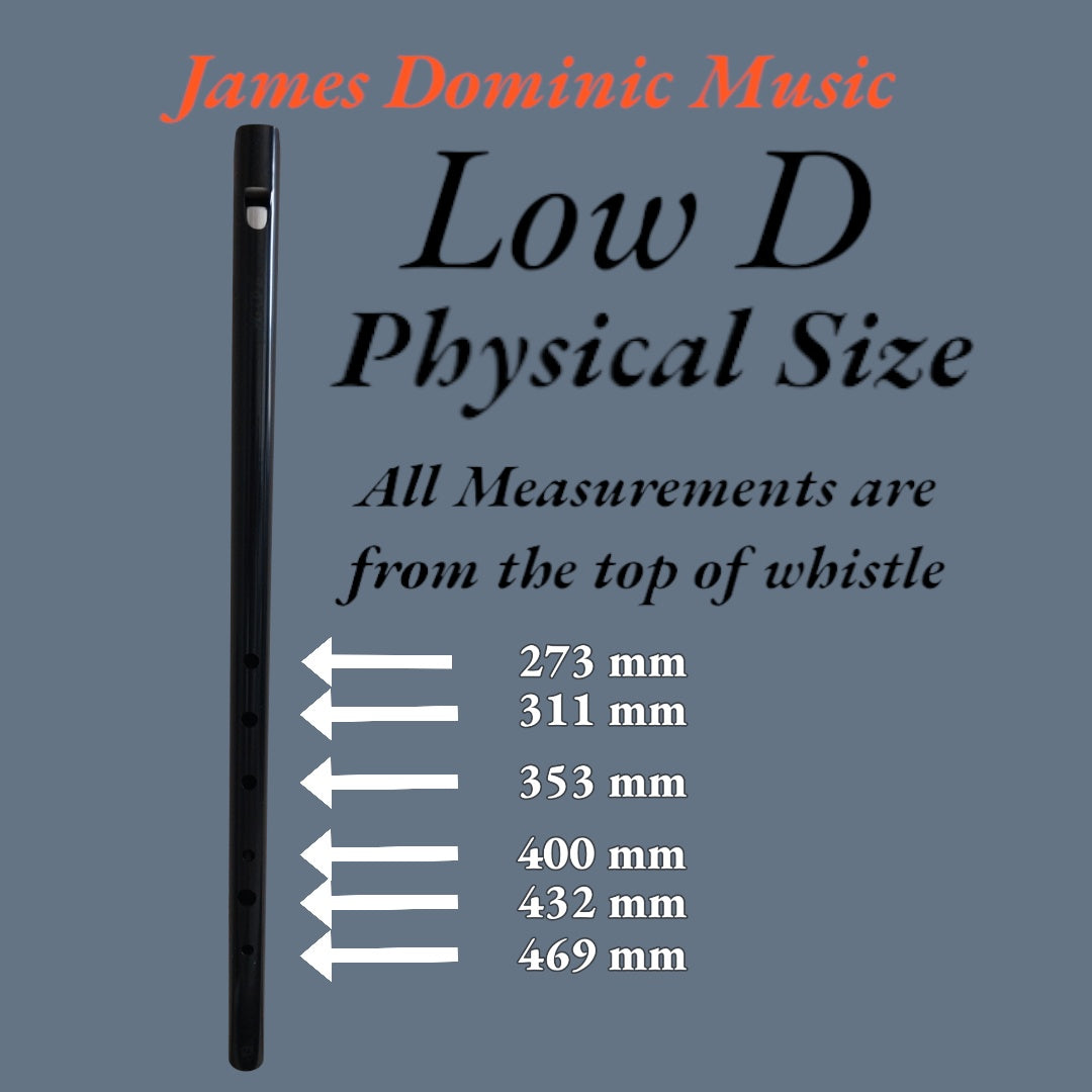 🎵 Low D Whistle: Measurements